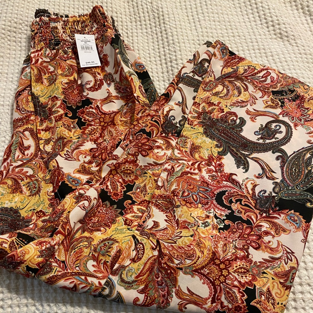 Paisley Print Pants